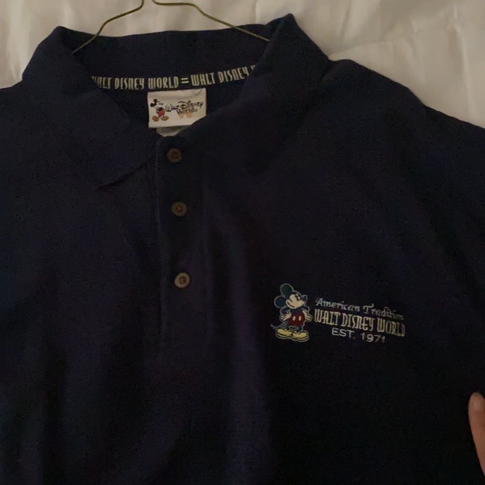 Walt Disney World collared shirt with nice stitch along collar